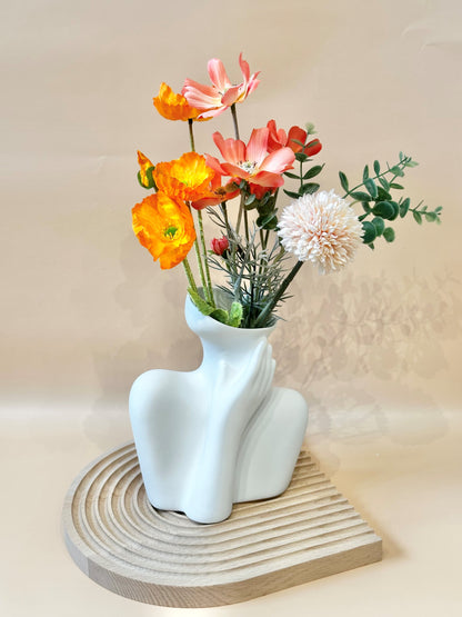 [  Courage  ] Pom pom Blooms Bouquet with vase
